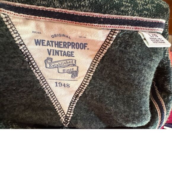 Weatherproof Vintage Men's Heathered Green Pullover Sweater L/G - Picture 5 of 5